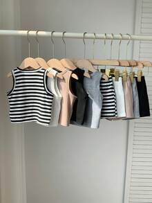 10pcs/Set Baby Boy Summer Cute Casual Knit Vest & Shorts Set, Basic Multi-Pack - Multicolor - View 2