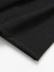 GymBeat Men's Cotton-Like Loose Fit Short Sleeve T-Shirt - Black - View 5