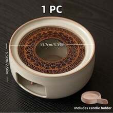 Cirelle 陶瓷茶壶保温器 - 优雅的烛光加热架，可保持茶水温度，是下午茶必备佳品和餐桌装饰品 - 彩色 - 查看 15