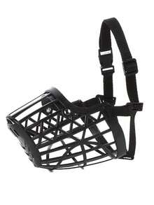 1pc Breathable Anti-Barking Dog Muzzle, Adjustable Comfortable & Mesh Cage Muzzle For Small & Large Dogs (Random Color) - Multicolor - View 12