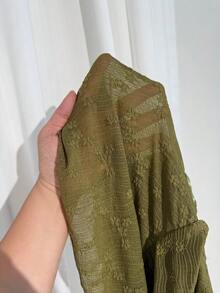 Comfortcana 大码女式休闲优雅浪漫军绿色刺绣吊带衫 - 軍綠色 - 查看 10