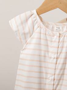 Áo liền quần mùa hè kiểu dáng thoải mái cài cúc phía trước cho bé gái - Nhiều màu - Xem 6