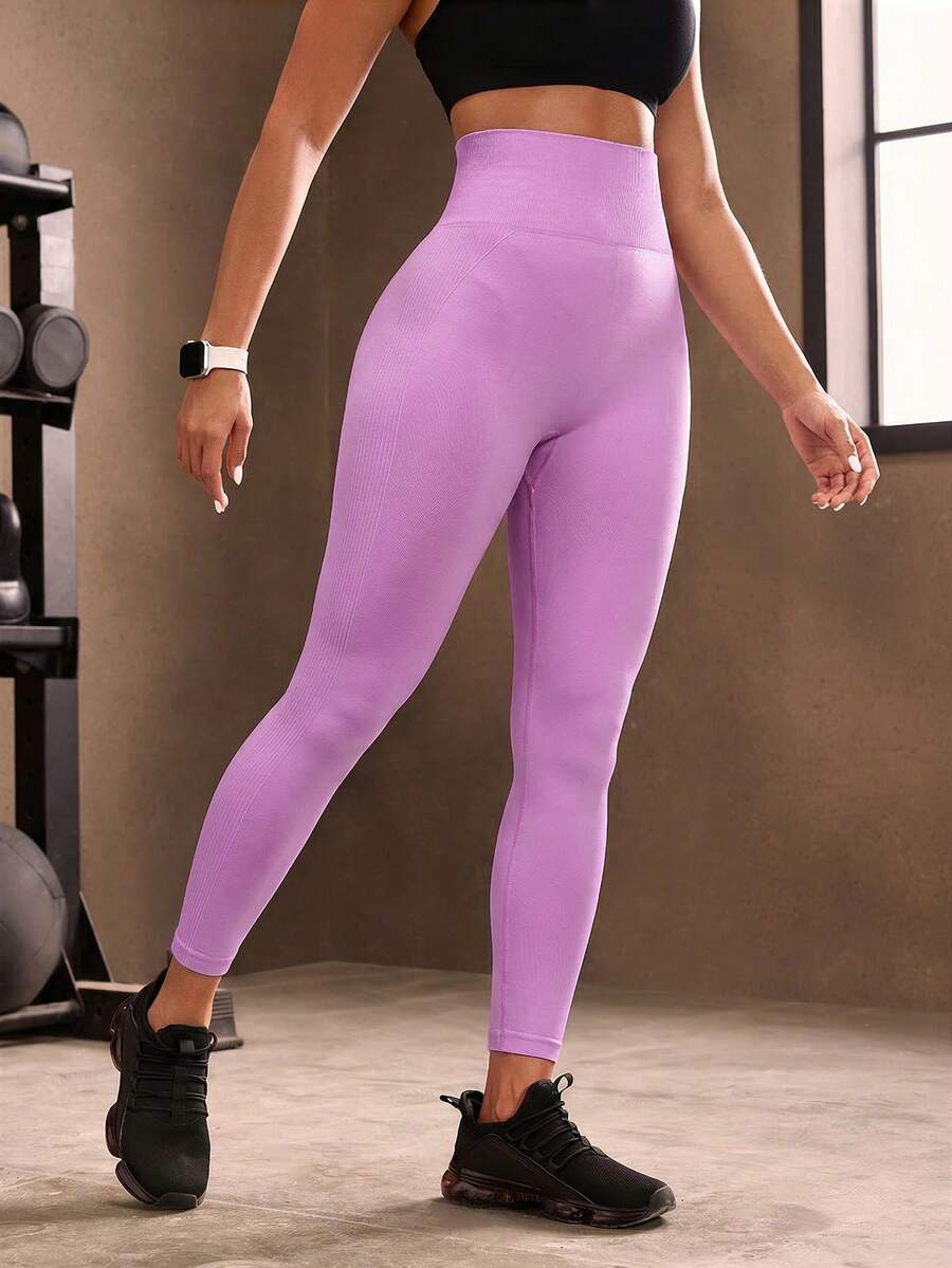 Powerista Seamless High Elasticity Solid Color Sports Leggings