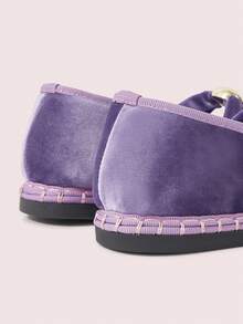 CUCCOO DOLLMOD Giày bệt nữ cổ điển màu tím nhung kiểu Mary Jane - -41 màu tím - Xem 4