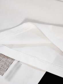 TOM & JERRY X SHEIN 女士休闲卡通印花T恤，夏季 - 白色 - 查看 4