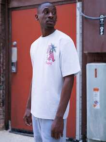 BelSigned BelSigned Krometka 男士休闲百搭简约印花短袖T恤 - 白色 - 查看 2