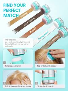 SHEGLAM HAIR 薄荷清新豐盈乾洗髮水，豐盈清爽粉，瞬間豐盈秀發，瞬間蓬鬆效果，強效控油，無殘留，不結塊，不泛白，溫和呵護頭皮，瞬間清爽扁平秀發，隱形質感，方便攜帶，非常適合劉海修復和頭頂造型 生日 禮物 假期 粉紅色的 氛圍 化妝品 旅行 學校 節慶 玫瑰 展示 女孩 魅力 護髮 母親節 想要 時尚 銳舞派對 - Light Brown - 查看 10