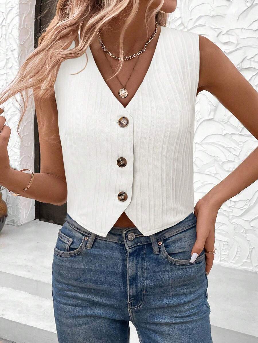 SHEIN LUNE Áo sơ mi nữ cỡ lớn cổ chữ V cài nút mùa hè làm từ vải kẻ sọc lượn sóng, thích hợp cho các hoạt động thường ngày, đi làm và thanh lịch. Áo vest dự tiệc âm nhạc, áo trắng, quần trắng, bộ đồ nữ cỡ lớn màu trắng, trang phục nữ cỡ lớn màu trắng, áo liền quần nữ đi nghỉ mát màu trắng, áo liền quần trắng thanh lịch, áo liền quần cỡ lớn màu trắng cho nữ, trang phục thanh lịch, áo kiểu cho nữ, bộ vest nữ sang trọng, bộ đồ công sở nữ đi nghỉ mát, áo vest nữ, áo thun gân cho nữ, áo nữ mùa hè, áo thường ngày mùa hè, trang phục thường ngày cho nữ. - Màu be - Xem 1
