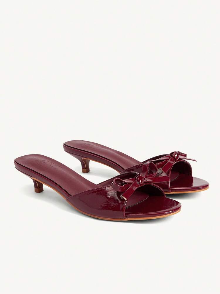 CUCCOO CHICEST Women Shoes Pink Bow Design Elements Fashion Comfortable Kitten And Slippers