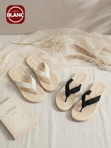Madebyblanc Dép xỏ ngón đế bằng kiểu Bohemian dành cho nữ, thích hợp đi biển và nghỉ lễ. - Nhiều màu - Xem 1