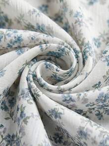 Women Midi Dresses - Blue and White - View 6
