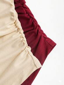 Sweetra Áo thun bất đối xứng trang trí kim loại thanh lịch, thích hợp cho mùa hè. - Nhiều màu - Xem 3