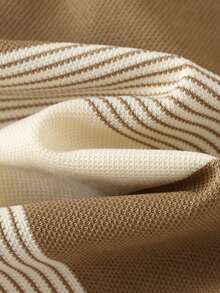 Cozy Pixies 2件套男童卡通熊图案针织软领短袖套头衫套装 - 杏色 - 查看 8