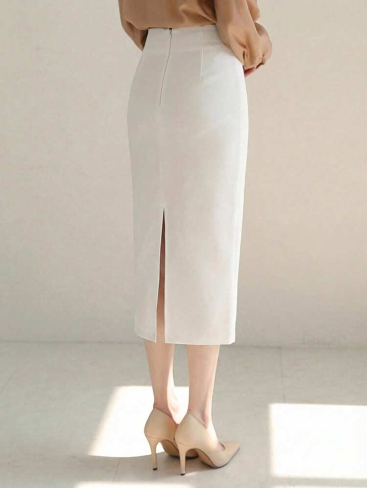 Women's Solid Color Bodycon Pencil Skirt