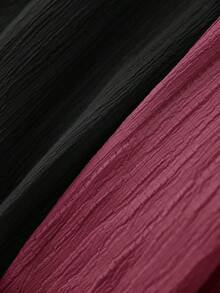 CosyJoli Pantalones rectos básicos de gasa texturizada de talla grande - Multicolor - Ver 5