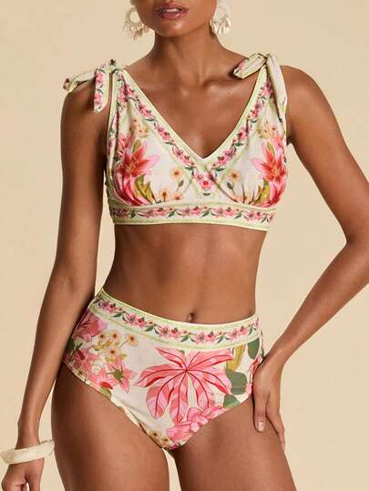 Travachic Women's Floral Print Swimwear Set For Beach Vacation Beach Vacation Outfits For Women,Summer,Festival,Party ,Cute,Beach,Casual,Vacation,Holiday,Summer Outfits,Spring Outfit Women ,Beach Outfit For Women,Beach Outfits For Women,Beach Outfit,Beach Outfits,Vacation Outfits Women,Holiday Outfits For Women,Summer Holiday Outfits,Holiday Outfits,Vacation Outfits For Women,Beach Vacation Outfits For Wome,Country,Country Concert Outfit,Country Style For Women,Country Outfits For Women,Tropical, Mermaid, Bohemian, Ibiza, Western, Women's 2 Pieces Swimwear, Women's Floral Swimsuit, Two Pieces Bikini Set, Hawaii Outfits Women