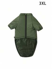 2pcs Set / Group Thickened Fleece Jacket For Medium To Large Dogs - Dark Green - View 10