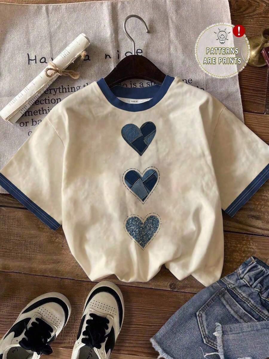 Attitoon 女士休闲简约圆领短袖宽松T恤 - 彩色 - 查看 1