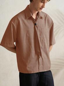 Airaco Men's Houndstooth Short Sleeve Pocket Casual Shirt - Multicolor - View 6