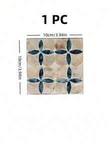 Cirelle Handcrafted Seashell Coaster Set - Southeast Asian Style Heat-Insulating Mat For Cups & Bowls, Boho Table Decor & Unique Gift - Multicolor - View 11