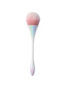 SHANGFEIYA 1pc Japanese Shape Nail Powder Brush With Iridescent Color Handle, Soft Bristle Makeup Blush Powder Brush - Multicolor - View 7