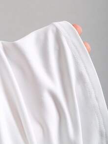 Sweetra 法式优雅简约吊带背心套装，腰部褶皱设计，蕾丝拼接胸部，性感迷人，清爽百搭，通勤必备时尚女款吊带背心 - 黑與白 - 查看 7