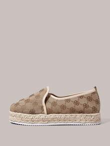 Styleloop Mocassins plats pour femmes, chaussures tressées en paille blanche ajourée, chaussures de robe style vacances tressées en corde, mocassins à semelle souple bohème, convenant pour l'Ouest, les festivals de musique, les tenues de fête, les vacances, les voyages - Multicolore - Voir 3