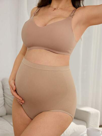 孕妇内裤，中腰孕妇三角裤，无缝托腹孕妇内裤，四季皆宜