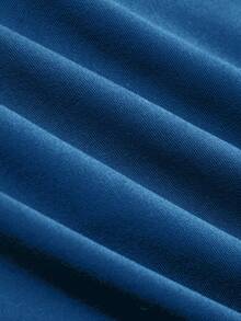 SHEIN LUNE Quần short chạy bộ cỡ lớn cạp cao, gập gấu, có túi, giúp định hình vòng ba và nâng mông. - Màu xanh ngọc - Xem 7