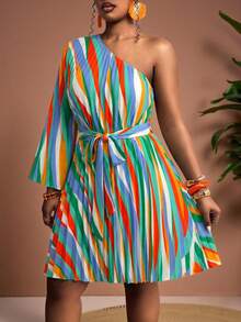 Truni 大码女装度假休闲撞色不对称领口喇叭袖褶皱宽松短款连衣裙 夏季连衣裙 夏季女装 春季连衣裙 女士沙滩裙 女士沙滩裙 女士优雅连衣裙 女士休闲连衣裙 女士沙滩度假装 绿色连衣裙 大码度假装 单肩连衣裙 大码度假装 迈阿密曲线度假装 曲线褶皱连衣裙 女士沙滩装 连衣裙 女士夏季装 比基尼连衣裙 女士泳装罩衫 大码比基尼罩衫套装 女士春季连衣裙 女士连衣裙 女士褶皱连衣裙 彩色条纹连衣裙 - 彩色 - 查看 7