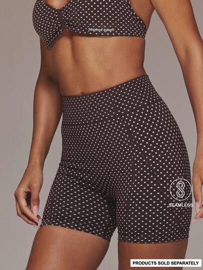 Musera Sport Polka Dot Seamless High Waist Sculpt Active Sports Sport Workout Gym Cute Pilates Fitness Daily