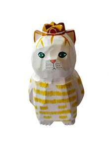 Madebyblanc Hand-Carved Cat Figurine, Exquisite Wooden Cat Statue - A Lifelike Mini Cat Sculpture Suitable For Home Desktop Decoration, Bookshelf Display, Adorable Gift For Animal Lovers, Collectible Artwork, Creative And Cute Cat Figurine Decoration For The Home, Suitable As A Birthday Gift (Handmade, Natural Wood Grain). - 1PC - View 19
