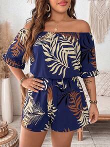 Breezaya Bộ áo liền quần mùa hè dành cho nữ, tay bồng, eo thắt, kiểu Hawaii. - Nhiều màu - Xem 4