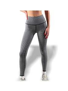 Alo Yoga Leggings HW MICRO HOUNDSTOOTH Sweat Absorption Breathable Lightweight Solid Good Elasticity Easy To Wash Yoga Daily Women Black/Grey W5969R - WHITE/BLACK - Đen / Xám - Xem 1
