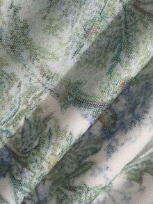 DAZY Đầm không tay in hoa thanh lịch dành cho nữ, thích hợp cho mùa hè. - Màu be - Xem 6