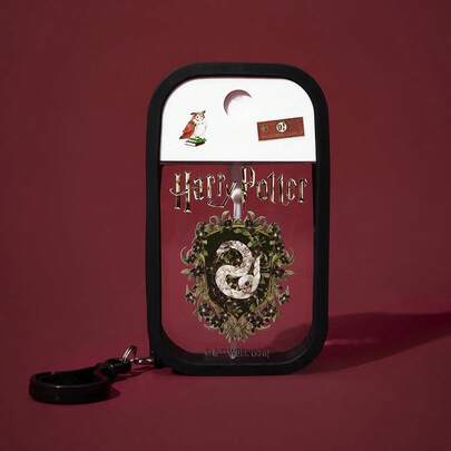 FanGlow HARRY POTTER X SHEIN 1 pieza Cubierta protectora de silicona con forma de gancho de insignia universitaria negra para botella rociadora de polipropileno transparente de 50 ml, botella rociadora de flores, una cubierta protectora de silicona con forma de gancho rosa, adecuada para viajes y fácil de transportar