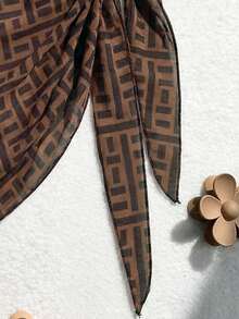 Elavelle Women's Random Print Tie-Front Cover-Up, Spring/Summer - Multicolor - View 5