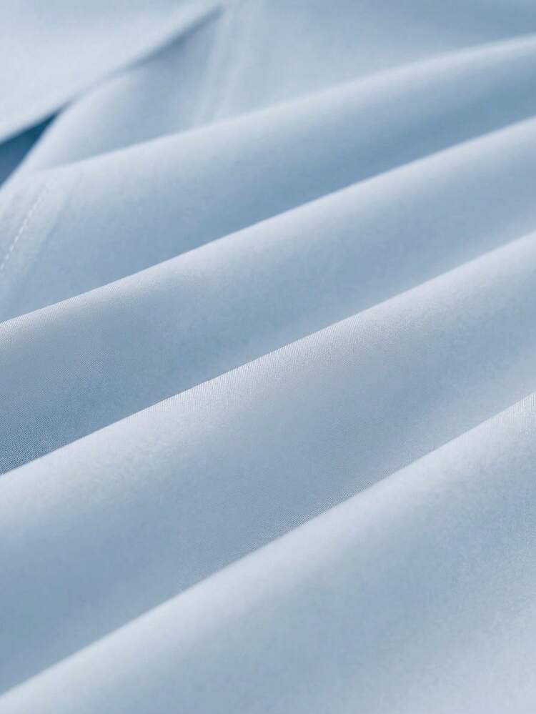 Franclia Đầm nữ không tay, thắt eo thời trang mới - Màu xanh nhạt - Xem 4