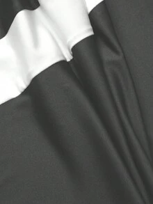 Manfinity Dauomo Camiseta casual de cuello redondo con bloques de color para uso diario versátil para hombres - Multicolor - Ver 8