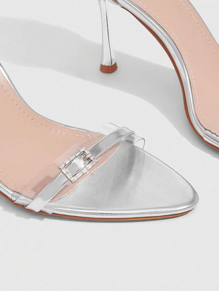 CUCCOO SZL Women Shoes Pointed Stiletto Strap Sexy Fashion Gorgeous Back Ankle Strap With Skirt Banquet Party Nightclub Women High Heel Open-Toed Sandals Prom Heels