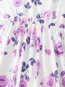 10-14 Years Old Girls' Floral Print Camisole Dress, Fresh And Sweet, Floral Pattern, Camisole Design, Comfortable - Multicolor - View 5