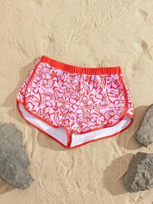Swim Vcay Short de bain femme d'été, plage, coloré et ludique, imprimé floral tropical, taille élastique. Idéal pour les vacances de printemps, les sorties d'automne, la plage et les activités côtières. Short de plage. Maillot de bain imprimé tropical. Bas de maillot de bain seulement. Short de plage pour femme. Short floral. Short rose. Short de yoga. Maillot de bain short pour femme. Tenue de plage pour femme. Short de sauveteur. Short de course pour femme - Multicolore - Voir 5