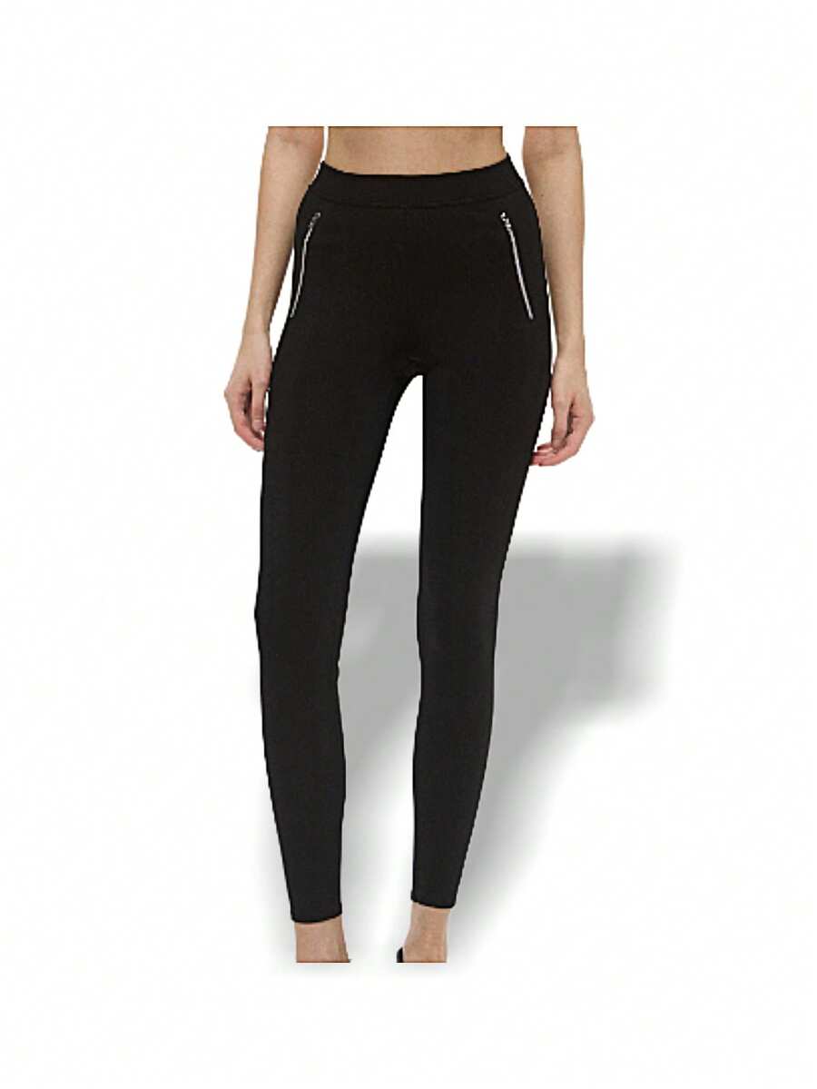 Alo Yoga Leggings HIGH WAIST THRILL SEEKER Sweat Absorption Breathable Lightweight Solid Good Elasticity Easy To Wash Gym Running Women Black W51090R - BLACK - 黑色 - 查看 1