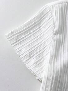 Vacaura Bộ 2 món đồ chơi bé trai: áo sơ mi kẻ sọc và quần ống rộng thời trang tối giản, phù hợp mặc hàng ngày, đi học, chơi biển. - Nhiều màu - Xem 3