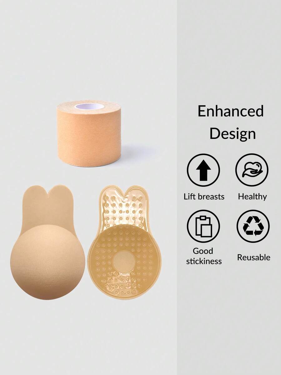 SHAPORA Miếng dán ngực 1+1 dành cho nữ - Màu be - Xem 1