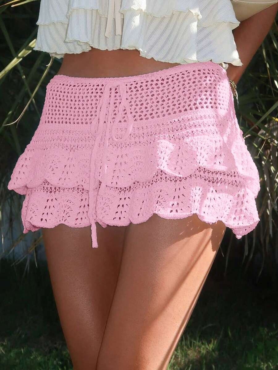 Sydney Algeri Váy đi biển họa tiết sóng biển rộng rãi thoải mái cho nữ - Màu Hồng baby - Xem 1