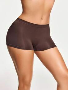 SHAPORA 1 chiếc quần định hình dáng người màu nâu, thoải mái, tối giản dành cho nữ. - màu nâu - Xem 4