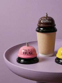 Joivida 1 pieza/3 piezas Mostrador de hotel, recepción de restaurante, regalo de estudiante Mostrador de bar creativo, campana de llamada, campana de mesa, respondedor manual, campana de mascota, timbre, aplicable para juegos de respuesta, mostrador de bar de restaurante - Multicolor - Ver 3