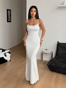 Coolane Women's Spring And Summer For Festival Daily Wear Going Out Date Night Stretchy Long Dress - White - View 4