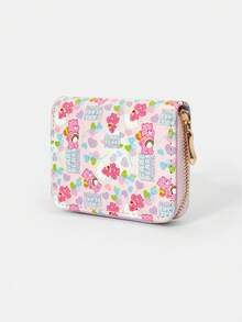 SHEIN X Care Bears 1 件装彩虹云熊短款钱包简约拉链女士零钱包 - 多色8 - 查看 2